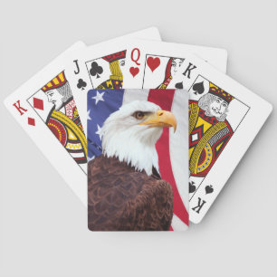 Örn och amerikanska Flagga Casinokort