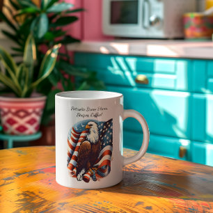 Örn och amerikanska Flagga Jumbo Mugg