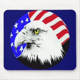 Örn och amerikanska Flagga Musmatta