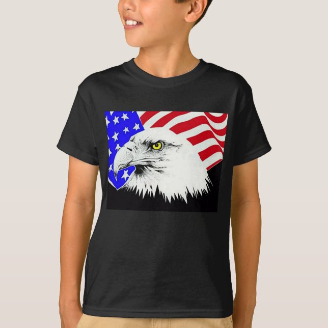 Örn och amerikanska Flagga Tröja (Framsida)