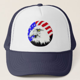 Örn och amerikanska Flagga Truckerkeps