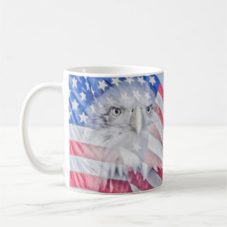 Örn och den amerikanska Flagga Kaffemugg
