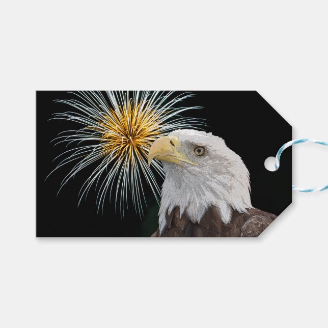 Örn och Fireworks Presentetikett (Framsidan (Horisontell))