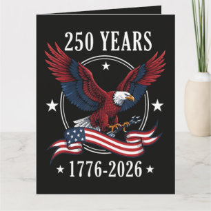 Örn Och Flagga 250 År 1776-2026 250-årsjubileum Kort