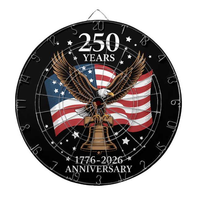Örn och flagga 250 år av Amerika 1776-2026 Darttavla (Framsidan)