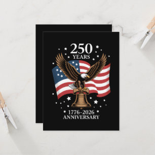 Örn och flagga 250 år av Amerika 1776-2026 Inbjudningar