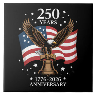 Örn och flagga 250 år av Amerika 1776-2026 Kakelplatta