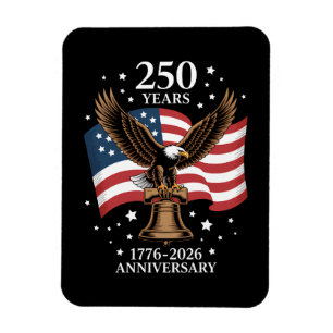 Örn och flagga 250 år av Amerika 1776-2026 Magnet