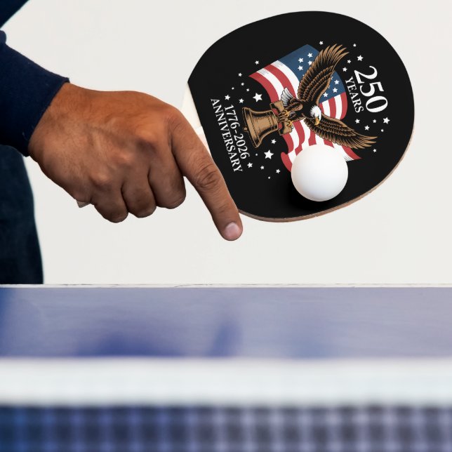 Örn och flagga 250 år av Amerika 1776-2026 Pingisracket (Insitu)