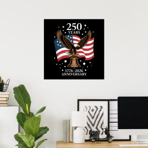 Örn och flagga 250 år av Amerika 1776-2026 Poster