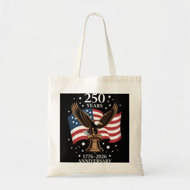 Örn och flagga 250 år av Amerika 1776-2026 Tygkasse (Framsidan)