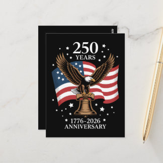 Örn och flagga 250 år av Amerika 1776-2026 Vykort