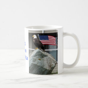 Örn och flagga kaffemugg