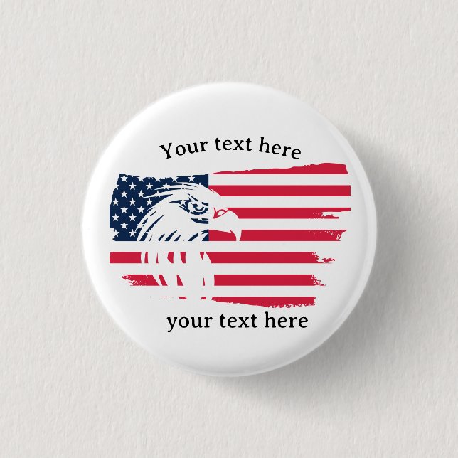 örn och flagga knapp (Framsida)