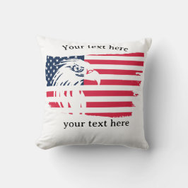 örn och flagga kudde