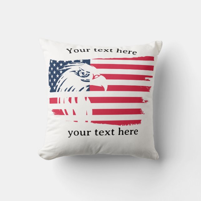 örn och flagga kudde (Framsida)