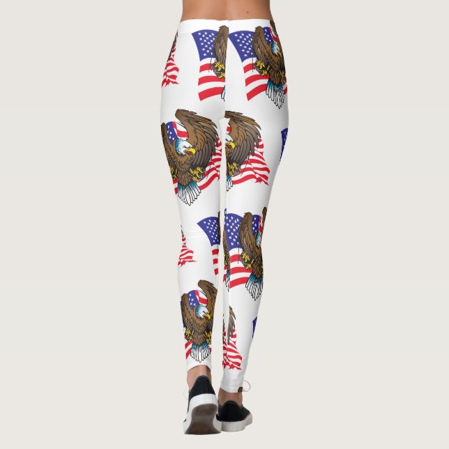 Örn och Flagga Leggings (Baksida)