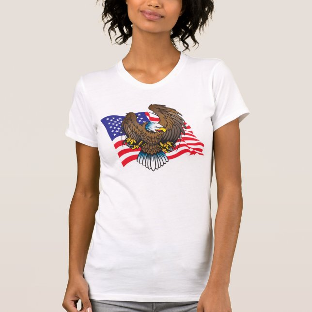 Örn och Flagga T Shirt (Framsida)