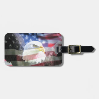 örn och USA-flagga Bagagebricka