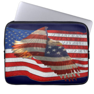 Örn och USA Flagga Patriotic Laptop sleeve