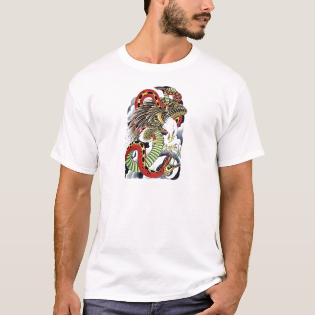 Örn & Orm tatuering design T-shirt (Framsida)