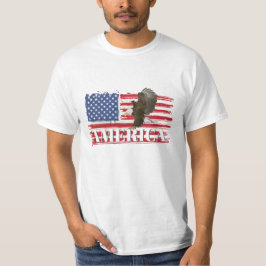 Örn på amerikanska Flagga T Shirt