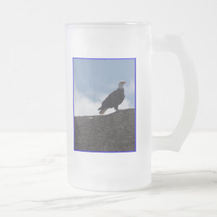 Örn på hög mark nr 2 frostat ölglas