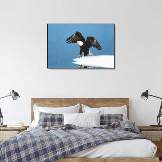 Örn på is canvastryck (Insitu (sovrum))