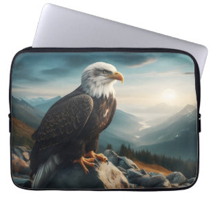 Örn på klippig terräng laptop fodral