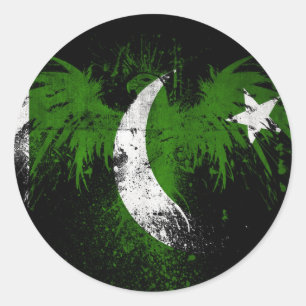 örn-på-pakistanier-flagga-tapeter-hd-wallpap runt klistermärke