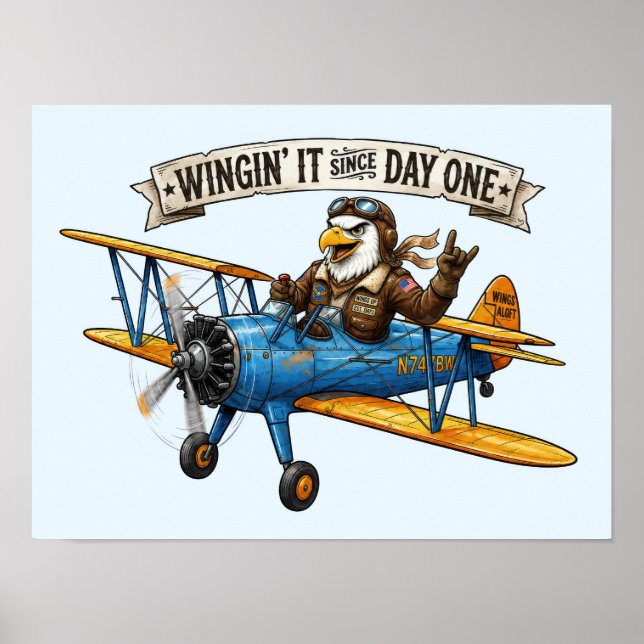 Örn på vingar poster (Framsidan)