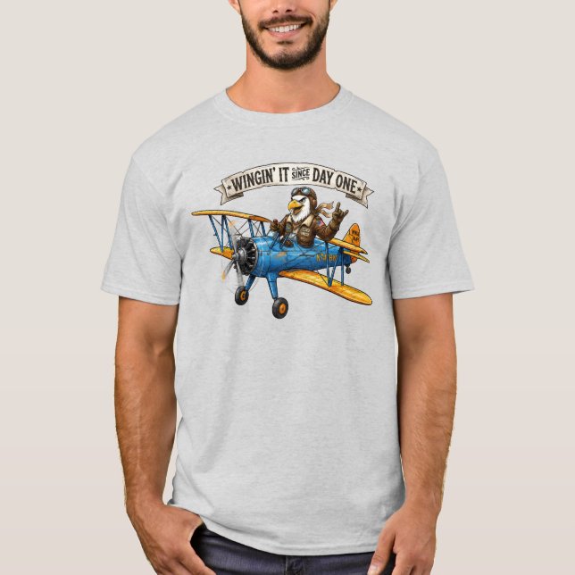 Örn på vingar t shirt (Framsida)