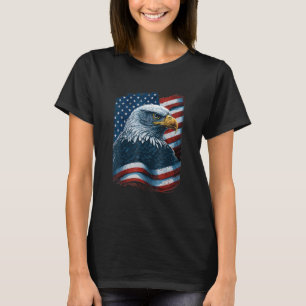 Örn Proud Patriotic American US Flagga 4:e av T Shirt