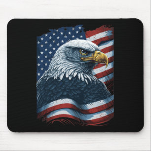 Örn Proud Patriotic American US Flagga 4:e Musmatta