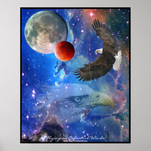 Örn, rymd- och planetskonst Poster