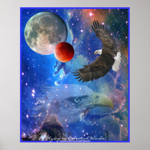 Örn, rymd, planeter, Galaxies Art Poster