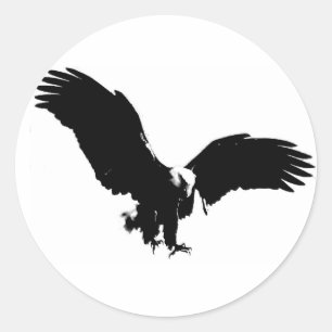 Örn Silhouette Runt Klistermärke