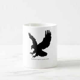 Örn Siluett Motiverande Håll Ditt Öga På Dig Kaffemugg