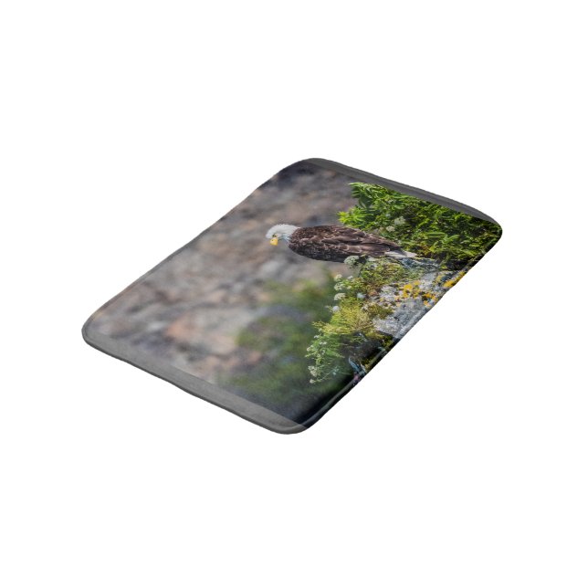 Örn sitta vid sten badrumsmatta (Vinklad)