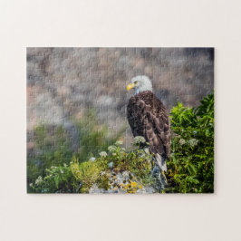 Örn sitta vid sten pussel