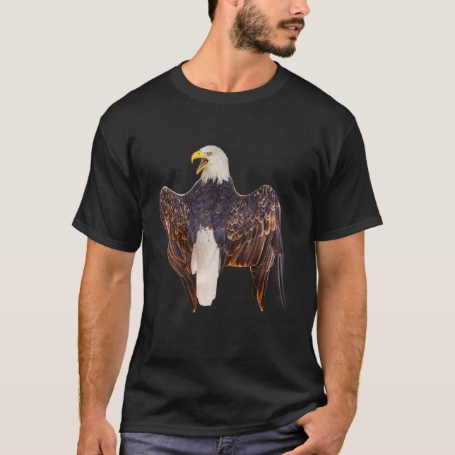 Örn skriker bakom Naturligt T Shirt (Framsida)