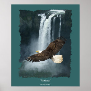 Örn & Snoqualmie Waterfall Naturtema Poster
