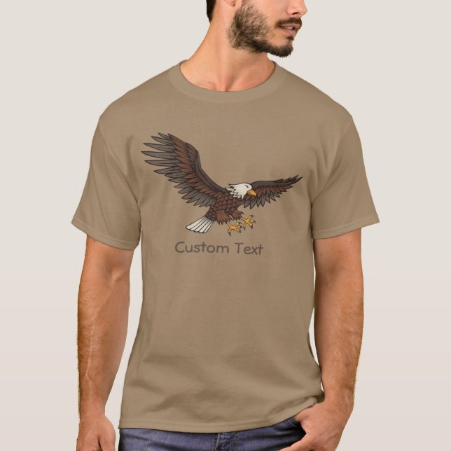 Örn som anfaller t shirt (Framsida)