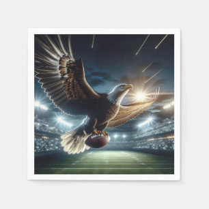 Örn som flyger med fotboll pappersservett