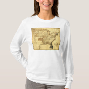 Örn som läggas över på Förenta staterna Tee Shirt