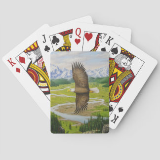 Örn som leker kort casinokort