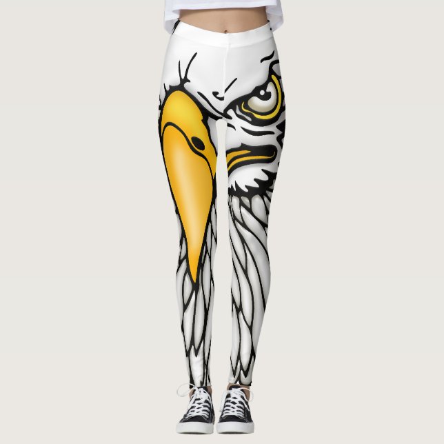 Örn som rynkar pannan ansiktefjädrar leggings (Framsida)