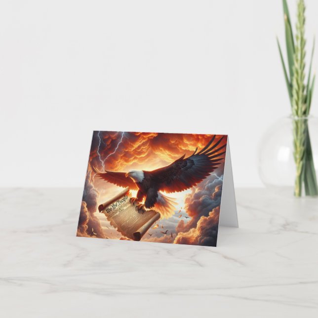 Örn som stöder den amerikanska konstitutionen kort (Framsida)