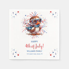 Örn sommarfest Patriotisk USA 4 juli Pappersservett