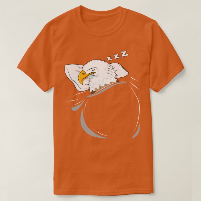 Örn Spipande djur Nap Napping Slumber T Shirt (Design framsida)